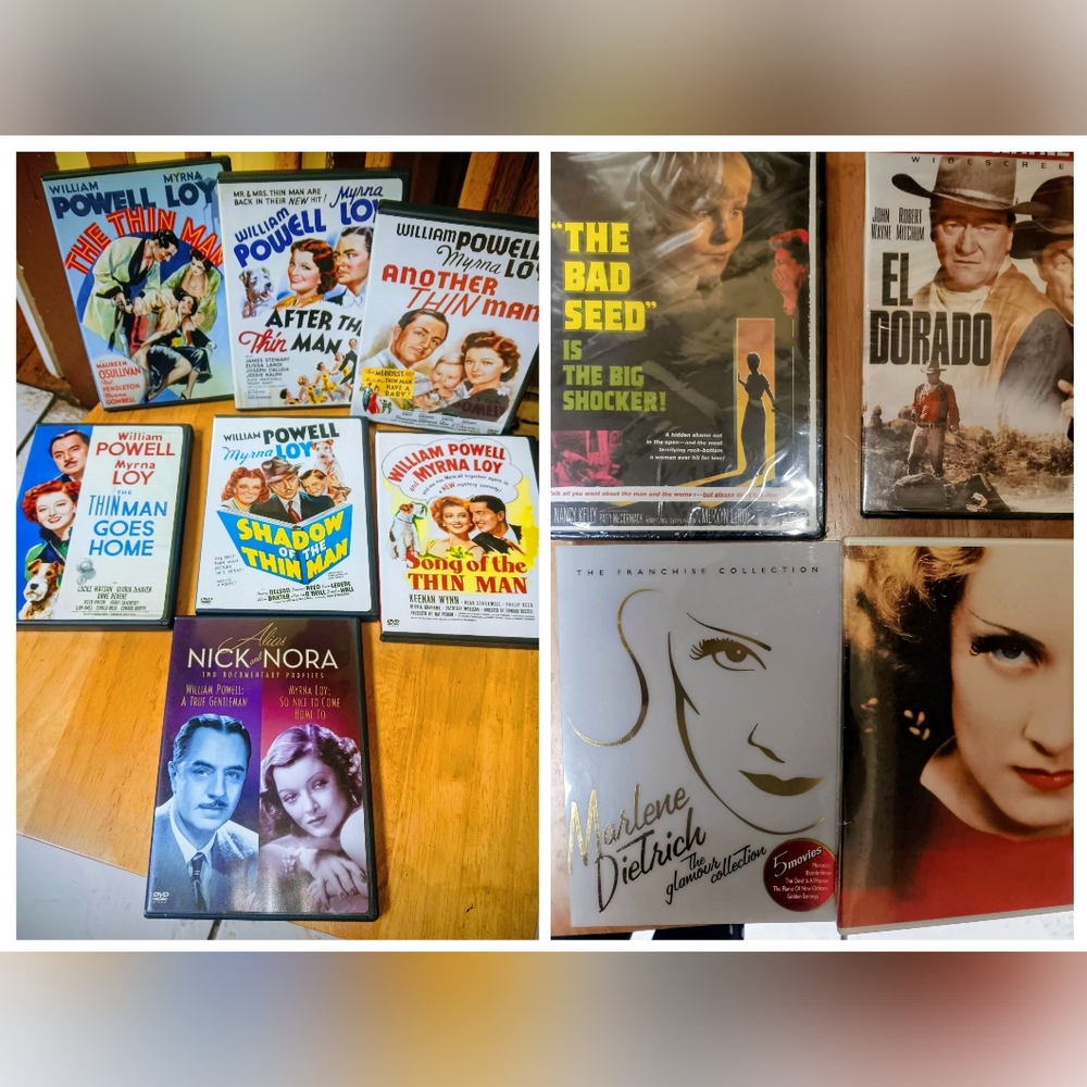 Vintage Black And White/Colorized DVD Lot~10 Cases With 9 DVD'S-PLEASE READ